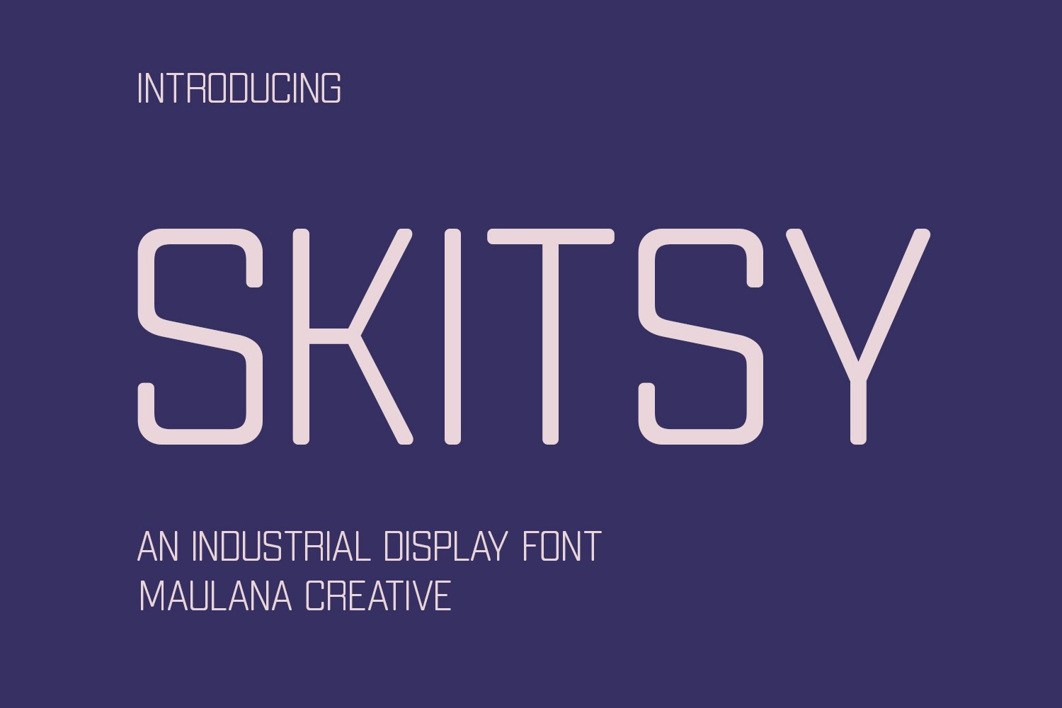 Skitsy Industrial Display Font cover image.