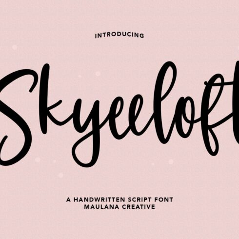 Skyeeloft Handwritten Script Font cover image.