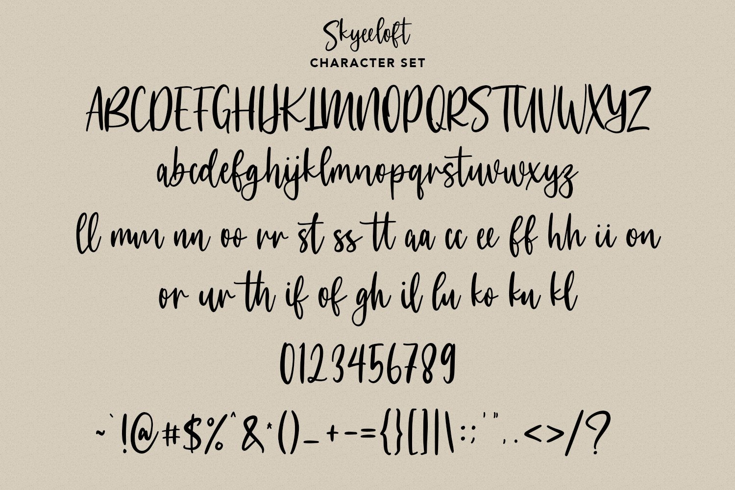 skyeeloft handwritten script font 9 532