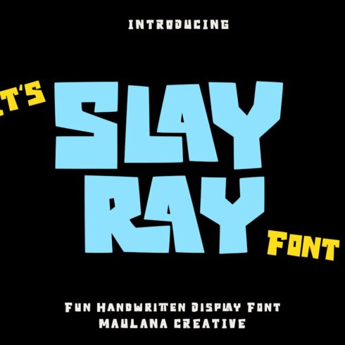 Slayray Bouncy Display Font cover image.