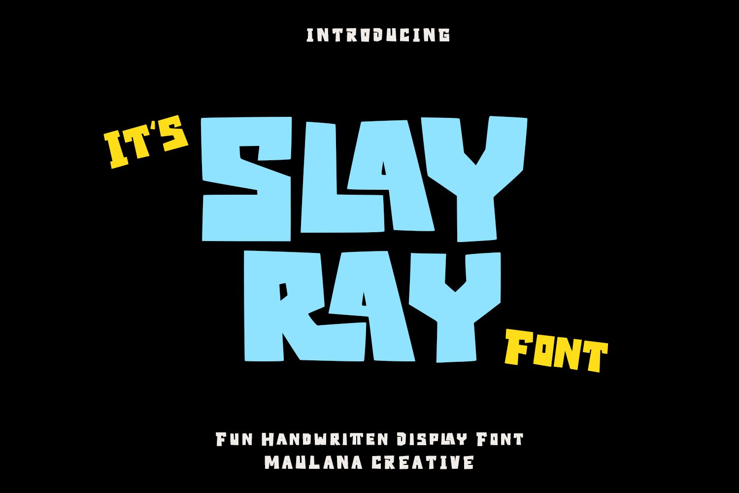 Slayray Bouncy Display Font cover image.