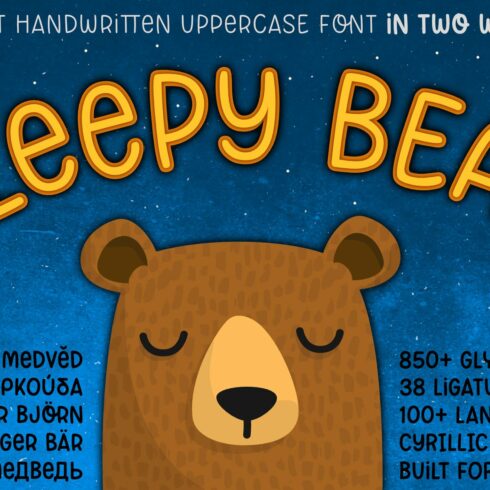 Sleepy Bear: a fun cute font pair! cover image.