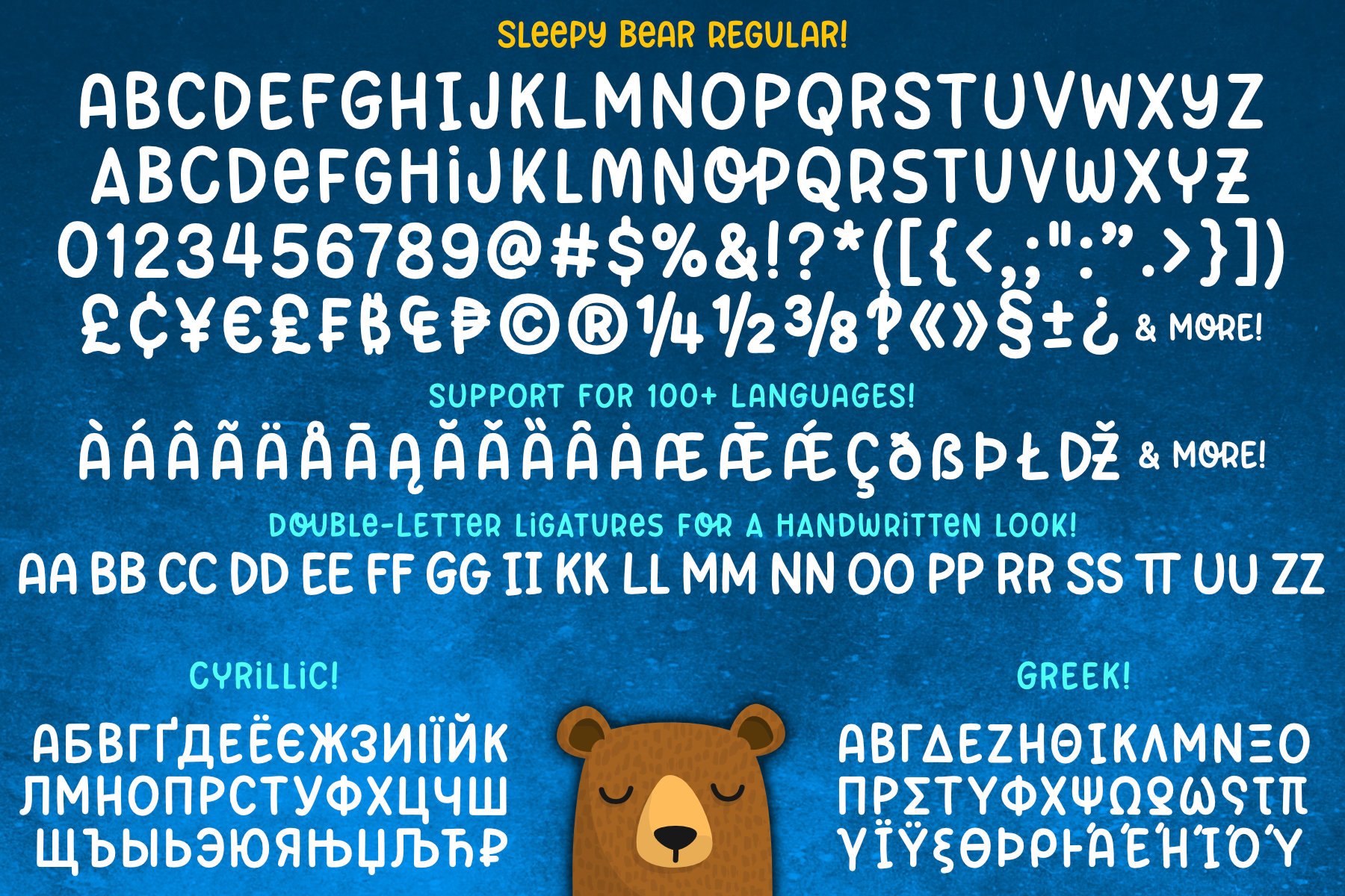 sleepy bear font 02 689