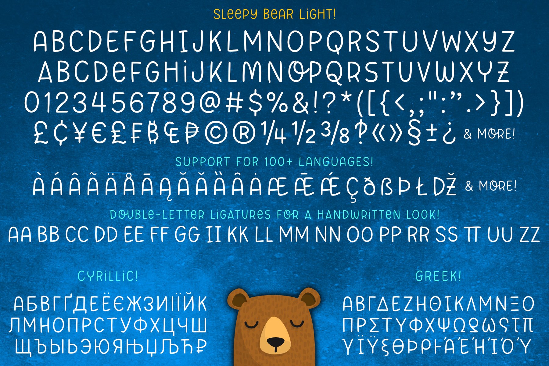 sleepy bear font 03 733