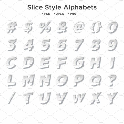 Slice Style Alphabet Abc Typographycover image.