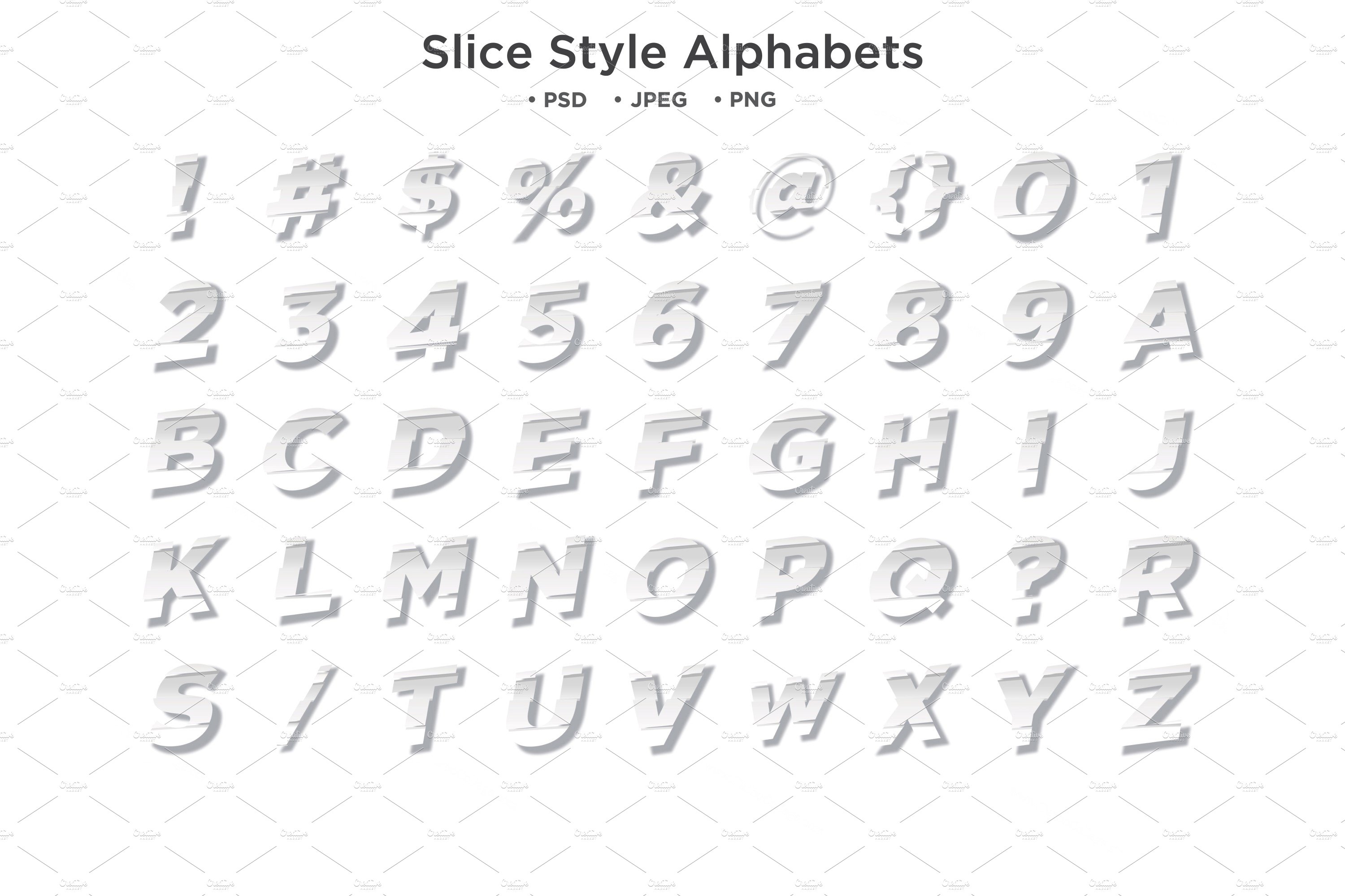 Slice Style Alphabet Abc Typographycover image.