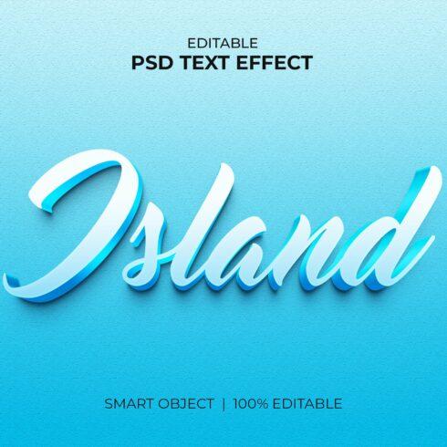 Island cold Text effect mockupcover image.