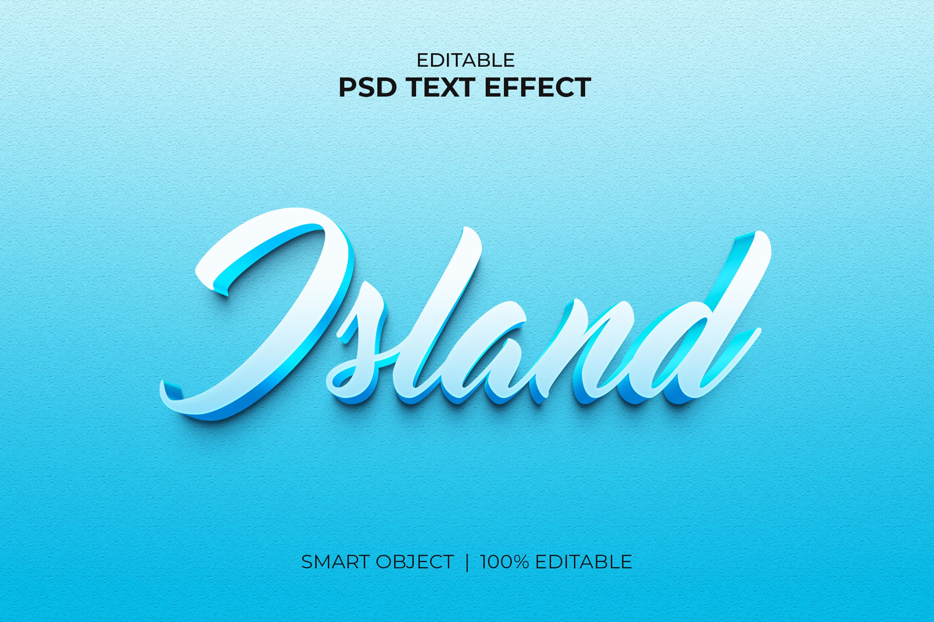 Island cold Text effect mockupcover image.