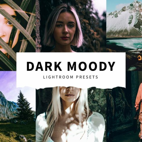 10 Dark Moody Lightroom Presetscover image.