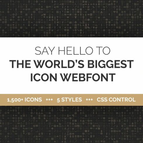 1500+ Icon Webfont in 5 Styles cover image.