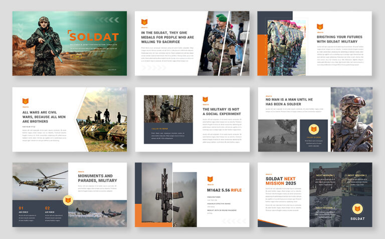 SOLDAT - Military & Army Presentation PowerPoint Template - MasterBundles