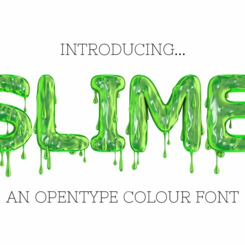 SLIME - OTF font & pngs cover image.