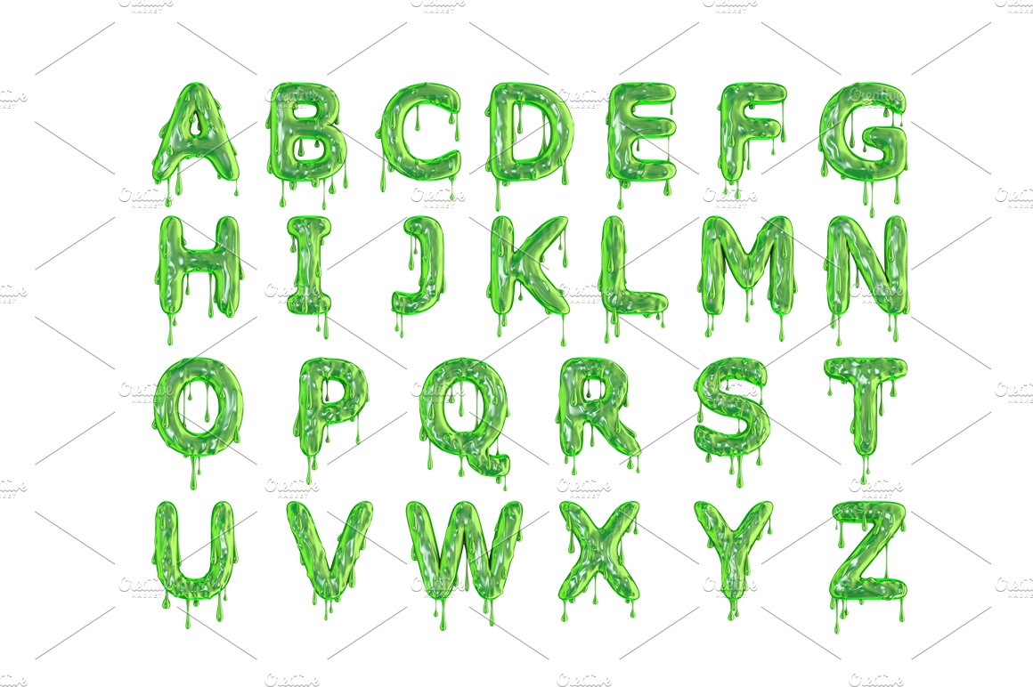SLIME - OTF font & pngs preview image.
