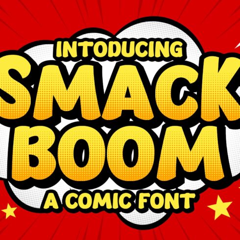 Smack Boom a Cartoon Font cover image.