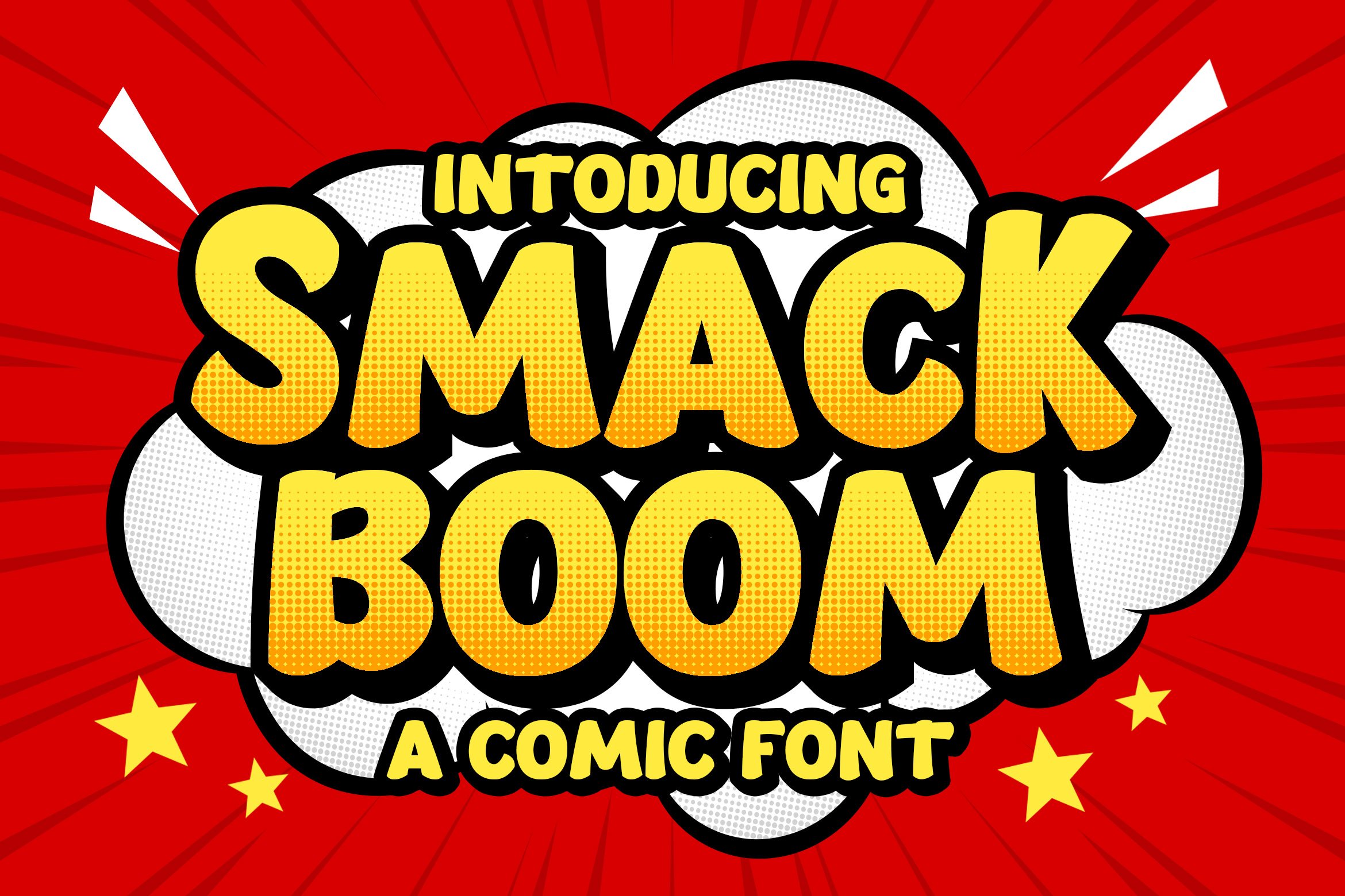 Smack Boom a Cartoon Font cover image.