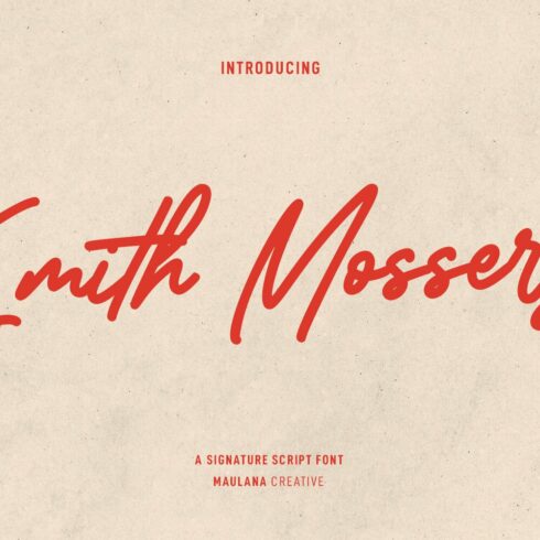 Smith Mossery Script Font cover image.