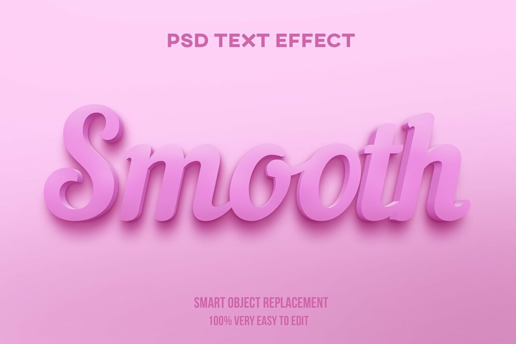 Smooth 3D Text Effect Psd – MasterBundles