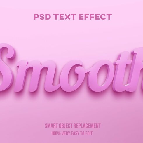 Smooth 3D Text Effect Psdcover image.