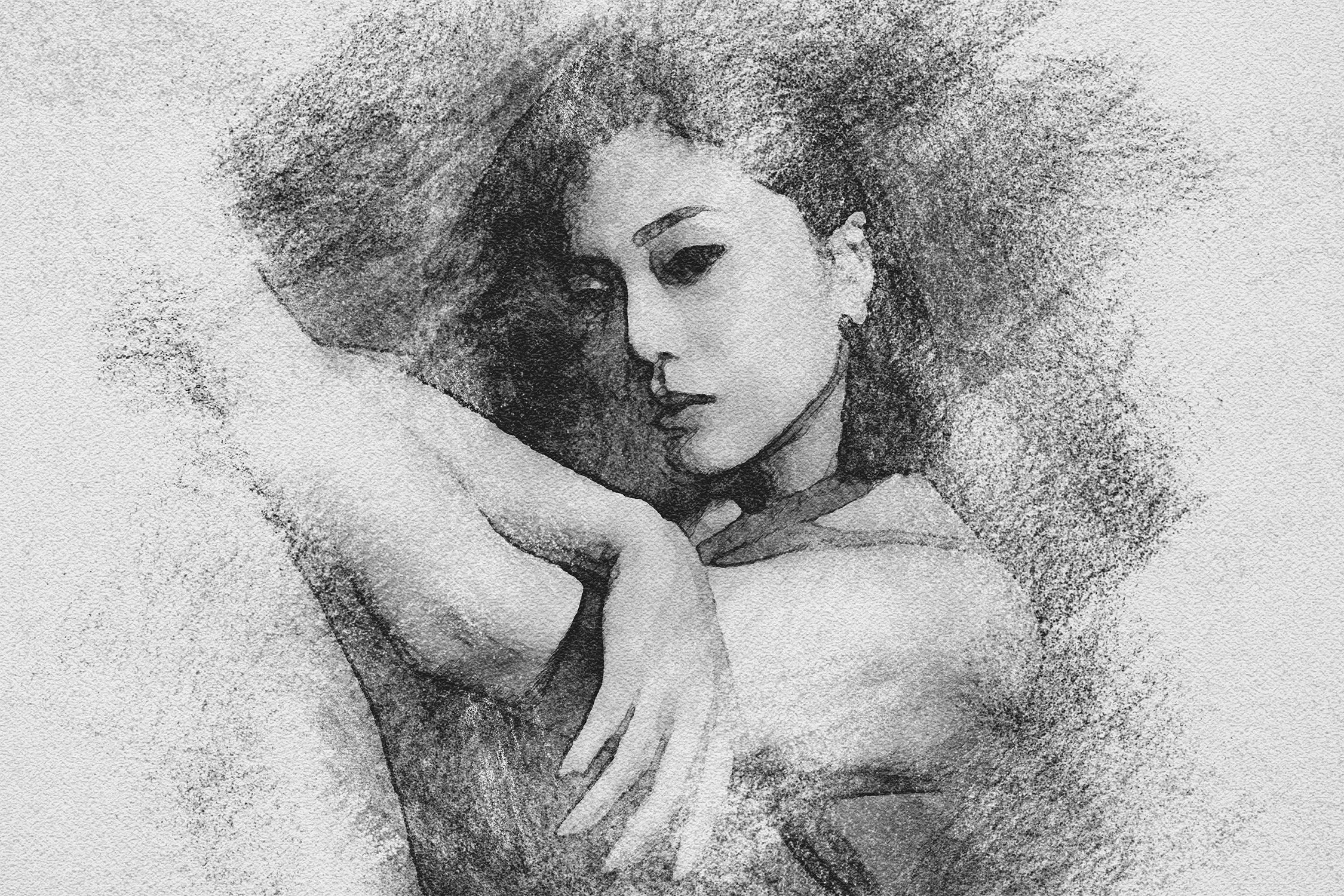 smudged charcoal photo effect 04 442