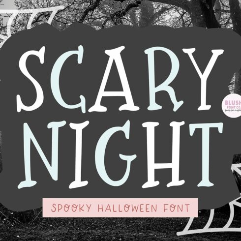 SCARY NIGHT Halloween Serif Font cover image.