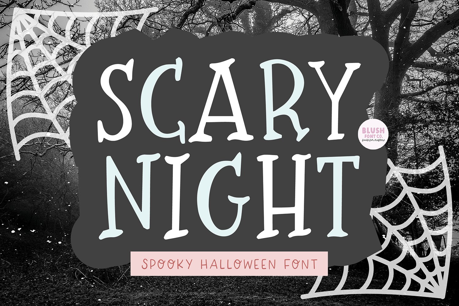 SCARY NIGHT Halloween Serif Font cover image.