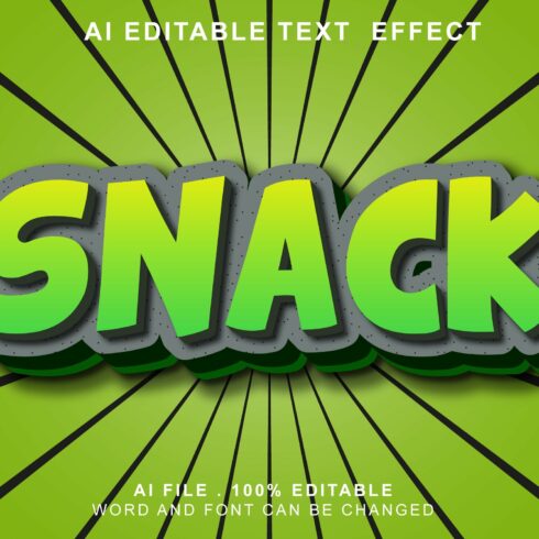 Snack 3d Text Effectcover image.