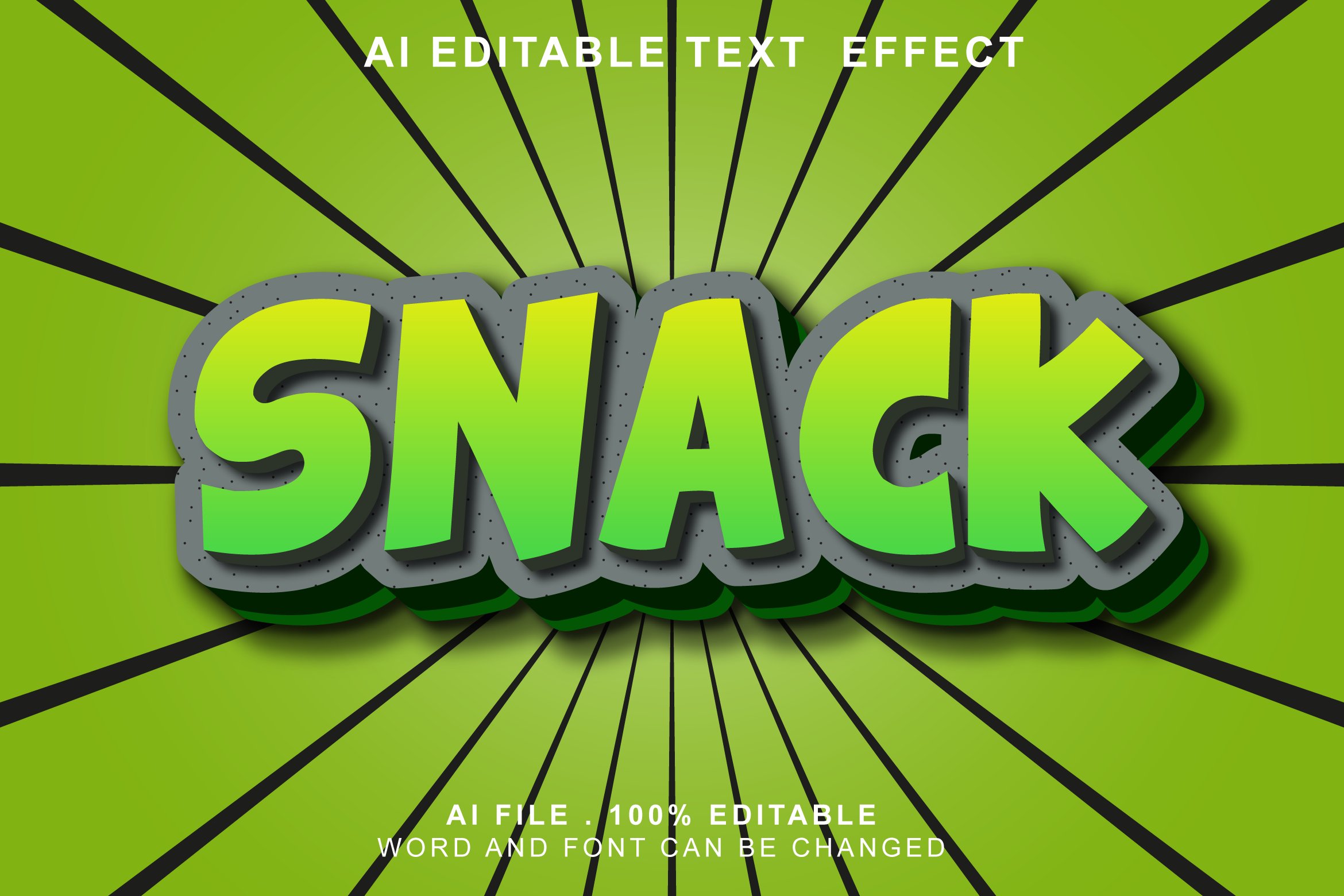 Snack 3d Text Effectcover image.