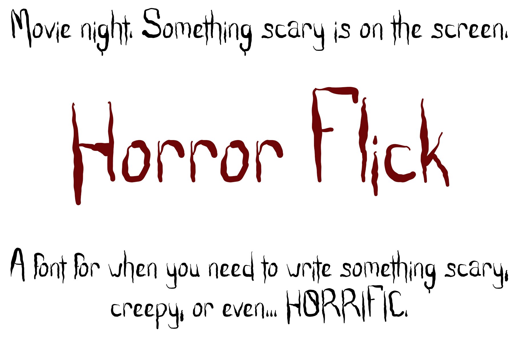 Font Horror Flick Creepy Halloween preview image.