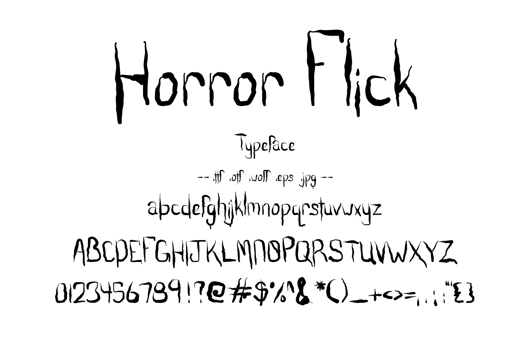 Font Horror Flick Creepy Halloween cover image.