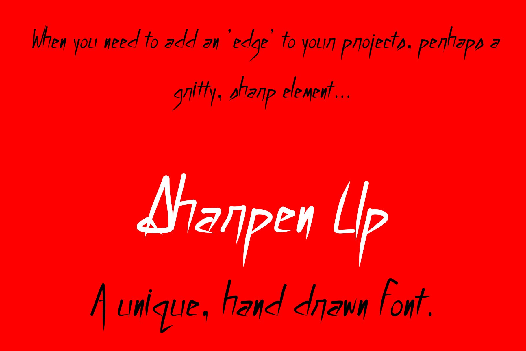 Font Sharpen Up With Sharp Edges preview image.