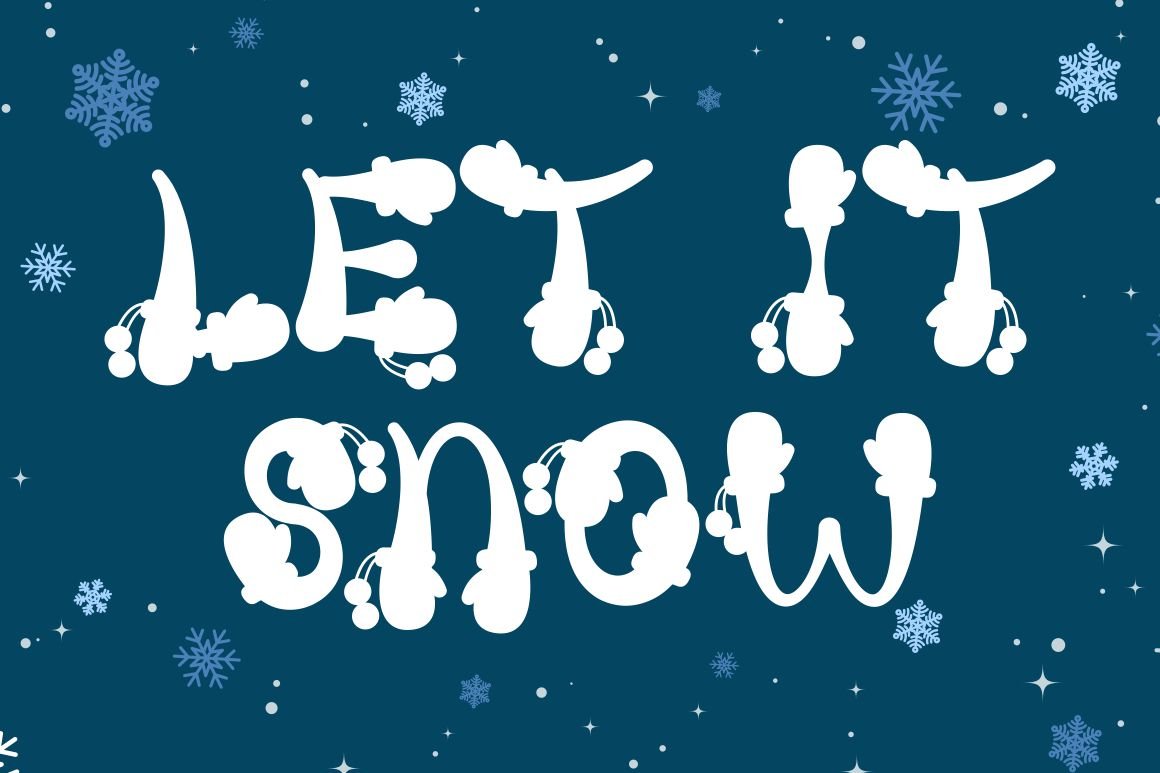 snow away quirky winter font 28229 436