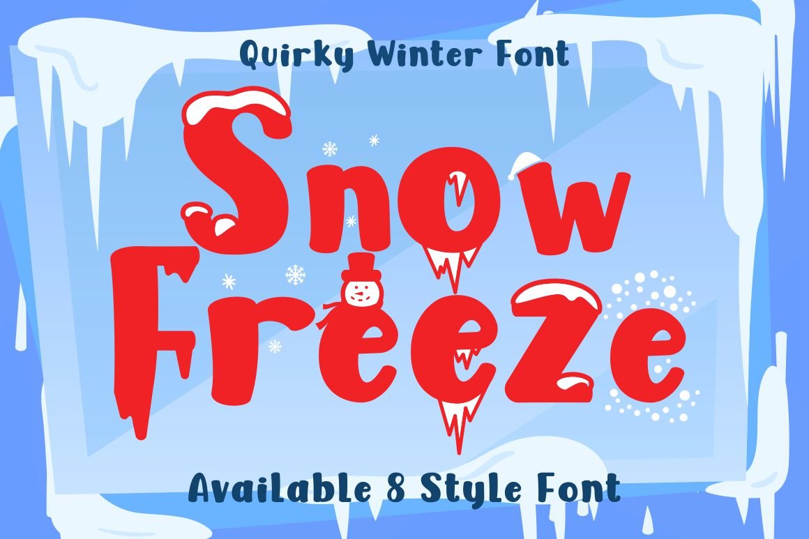 Snow Freeze - Quirky Winter Font cover image.