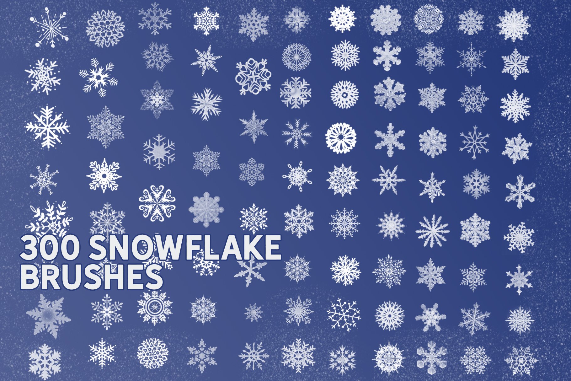 SNOWFLAKES BRUSHES & FREE OVERLAYSpreview image.