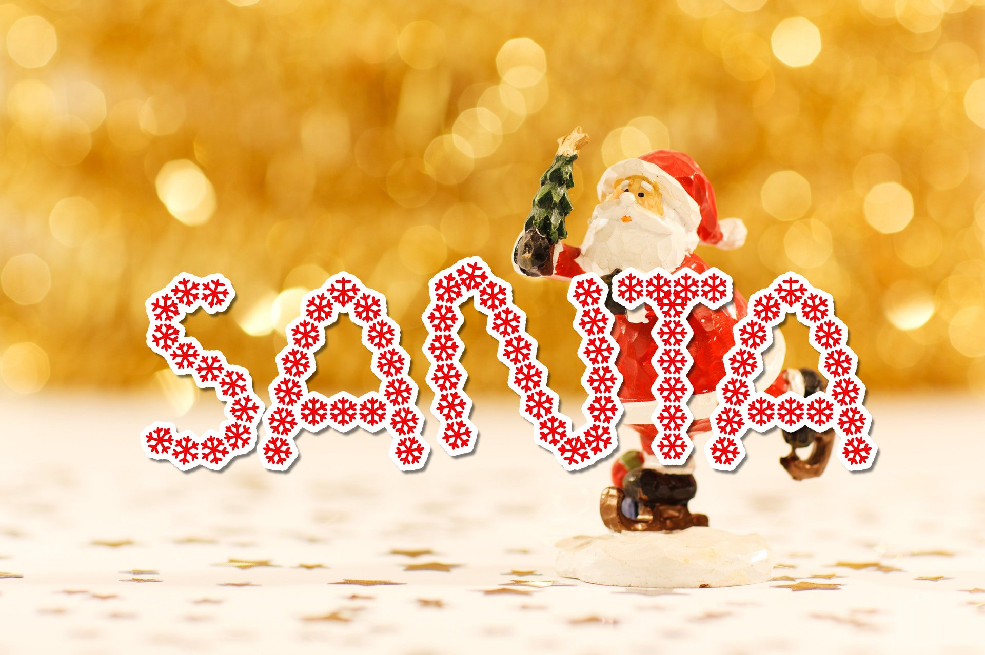 Snowflakes Christmas Font preview image.