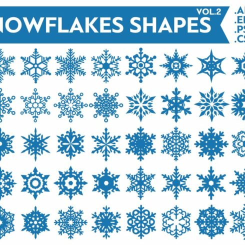 50 Snowflakes Vector Shapes Vol.2cover image.