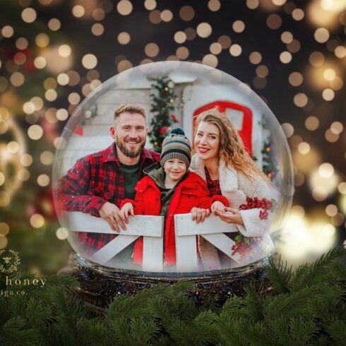 Snow Globe Digital Backdrop PNGcover image.