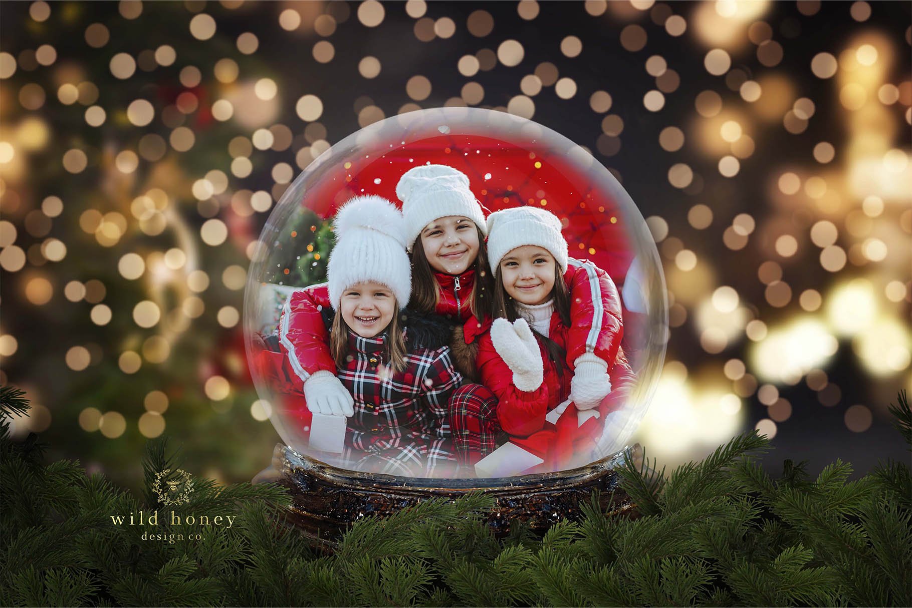 Snow Globe Digital Backdrop PNGpreview image.