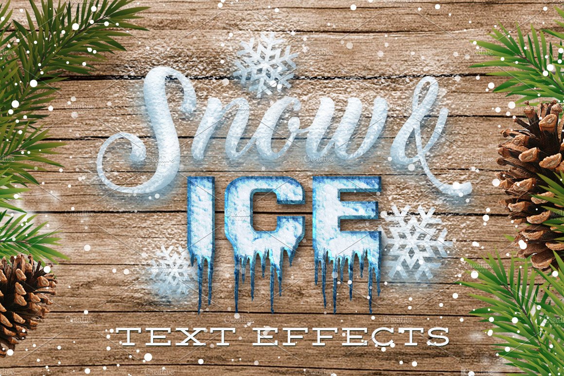 Snow & Ice Text Effectscover image.