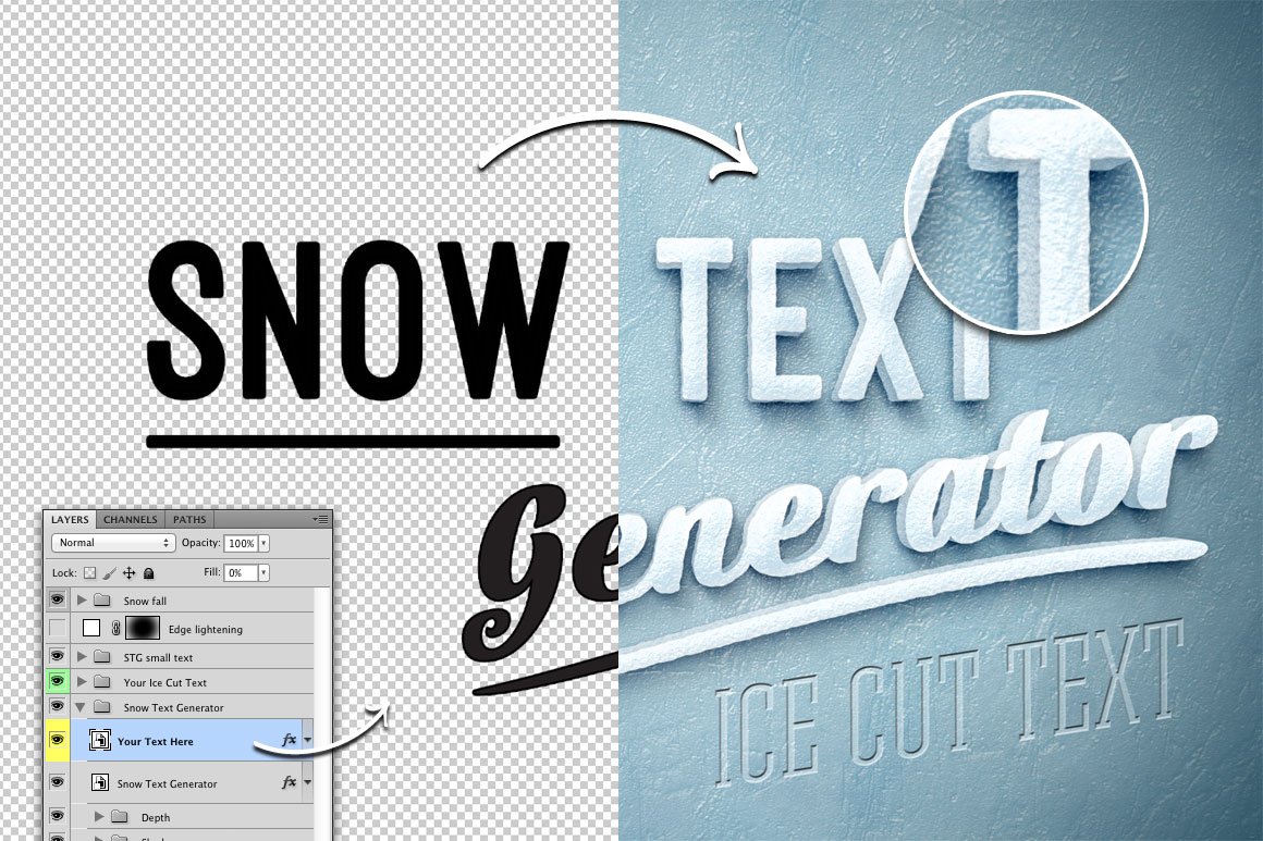 50% Off Snow Text Generatorpreview image.