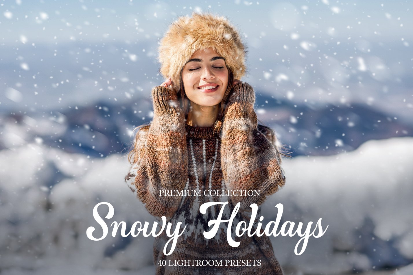 Snowy Holidays Presets for Lightroomcover image.