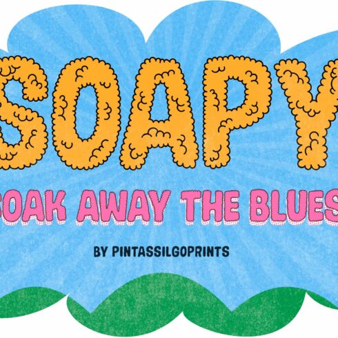 Soapy Family: 4 bubbly fonts cover image.