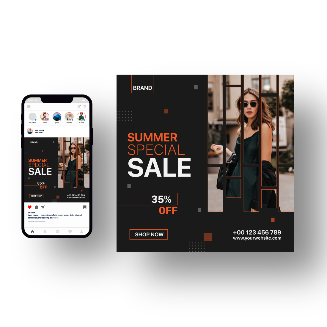 Summer Special Social Media post template cover image.