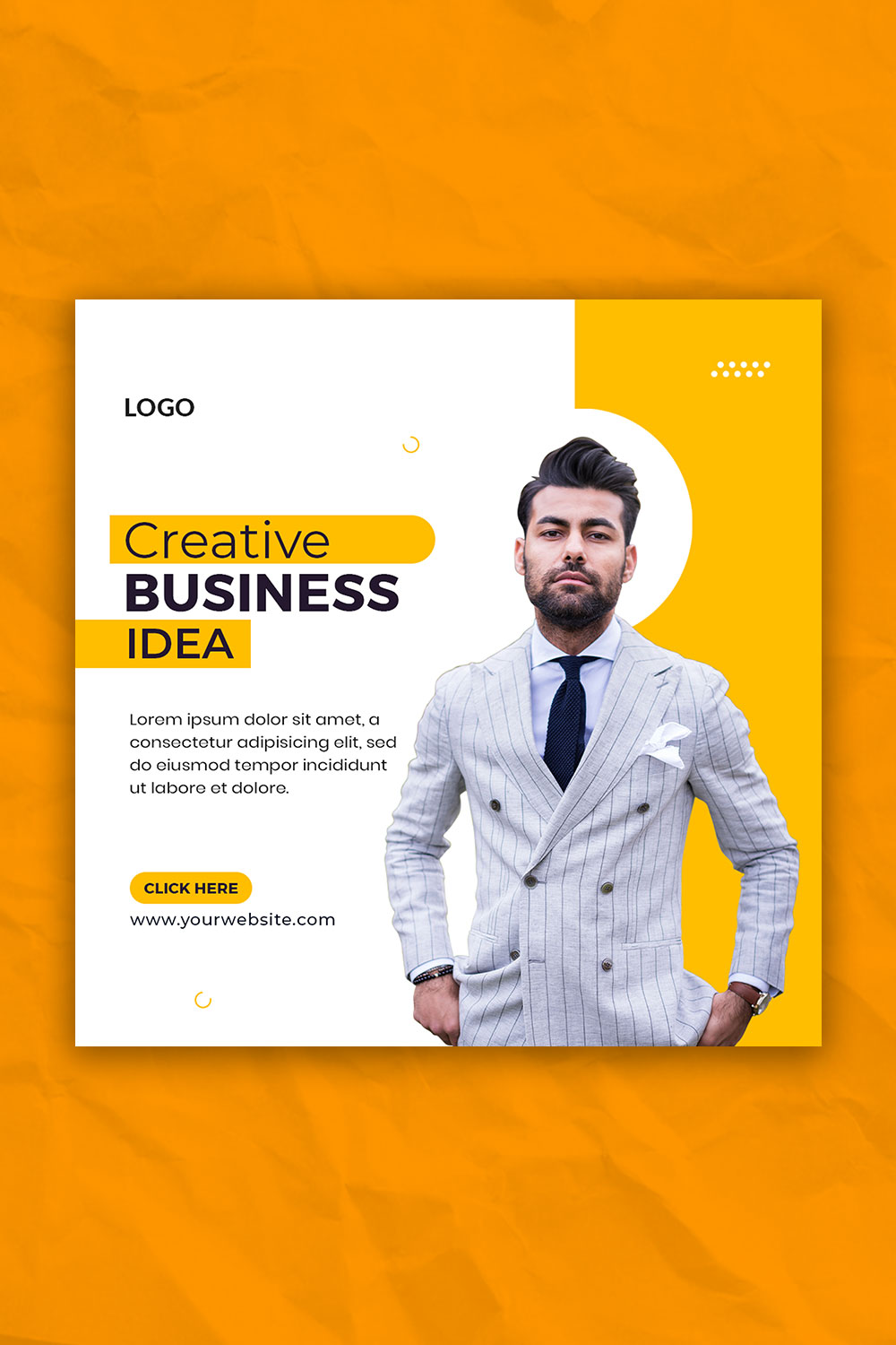 Corporate Digital Marketing Agency Social Media Post Template pinterest preview image.