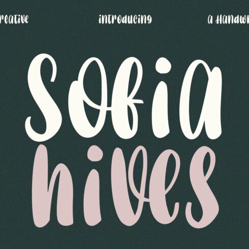 Sofia Hives Handwritten Script Font cover image.