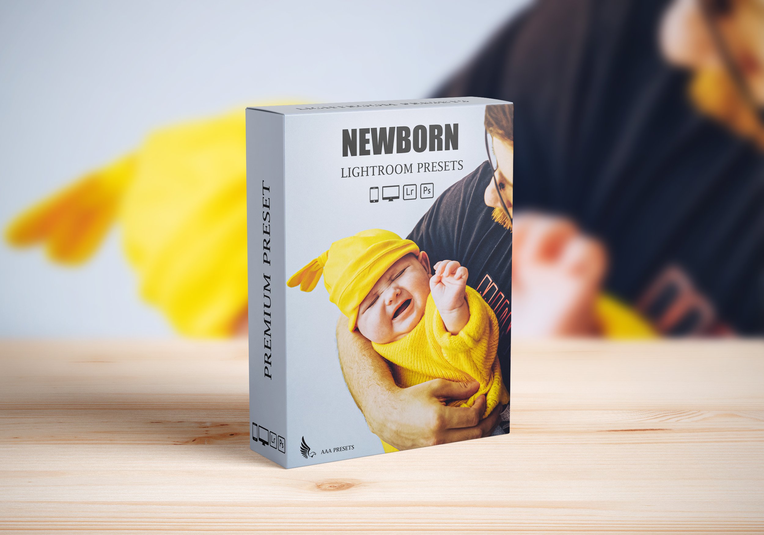 Newborn baby Lightroom Presetscover image.