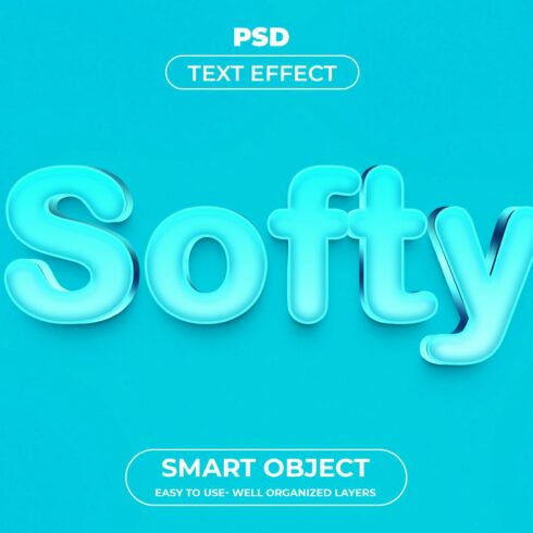 Softy 3D Editable psd Text Effectcover image.