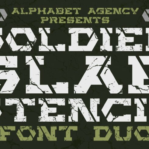 Soldier Slab Stencil Font Duo cover image.