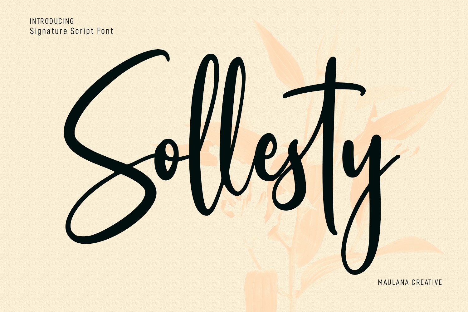 Sollesty Script Font cover image.