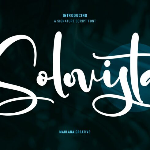 Solovista Signature Script Font cover image.