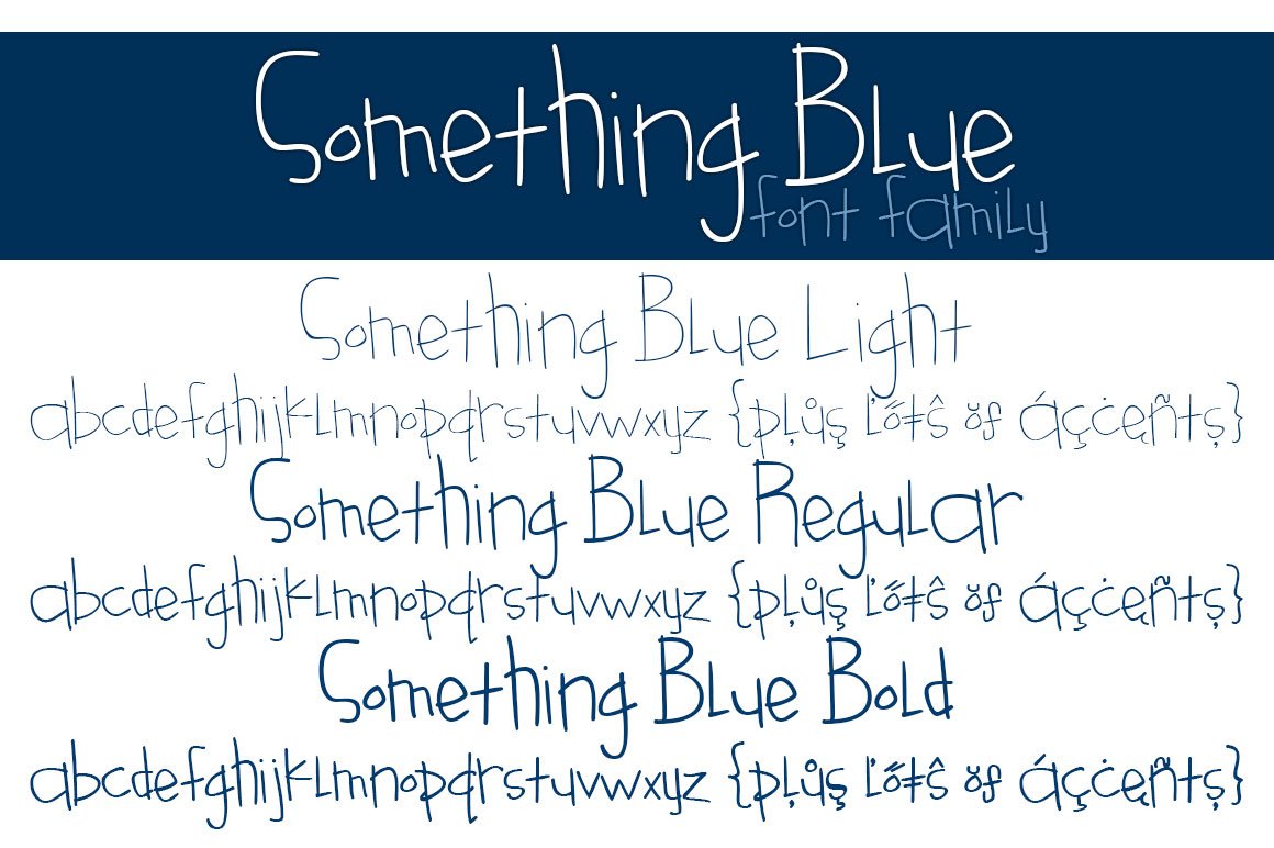 Something Blue Font Family preview image.